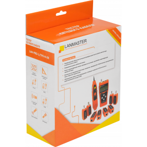 Кабельный тестер с измерением длины и трассировкой кабельных линий, 8 ответных частей